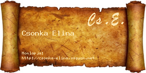 Csonka Elina névjegykártya