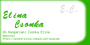 elina csonka business card